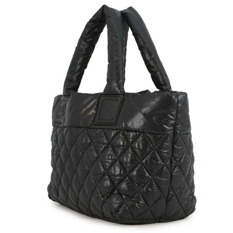 シャネル トートバッグ  コココクーン ココマーク マトラッセ スモール PM ナイロン A48610 CHANEL バッグ 黒