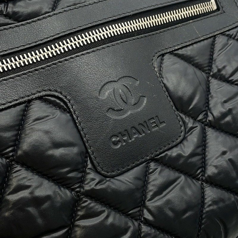 シャネル トートバッグ  コココクーン ココマーク マトラッセ スモール PM ナイロン A48610 CHANEL バッグ 黒