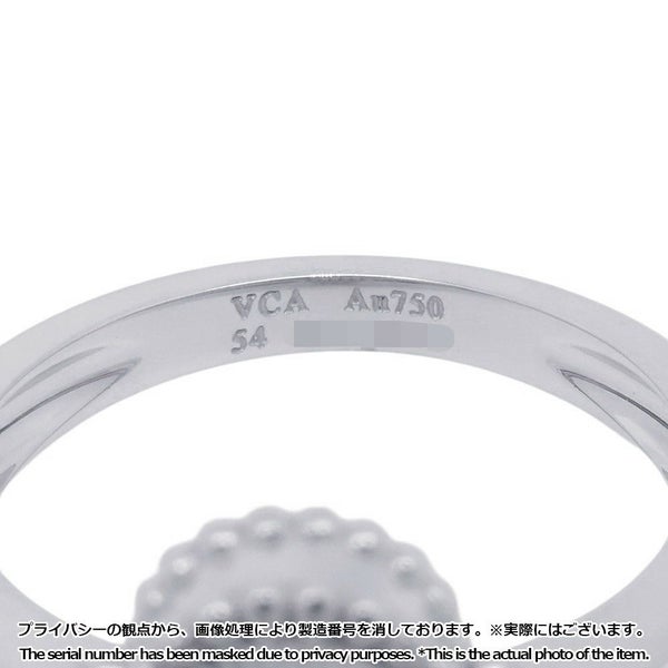 ヴァンクリーフ&アーペル リング ヴィンテージ アルハンブラ リング ギヨシェ K18WGホワイトゴールド サイズ54 VCARP9XI00 指輪