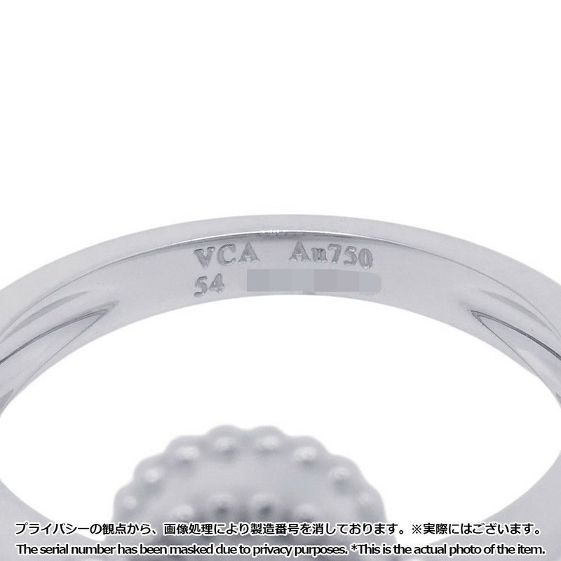 ヴァンクリーフ&アーペル リング ヴィンテージ アルハンブラ リング ギヨシェ K18WGホワイトゴールド サイズ54 VCARP9XI00 指輪