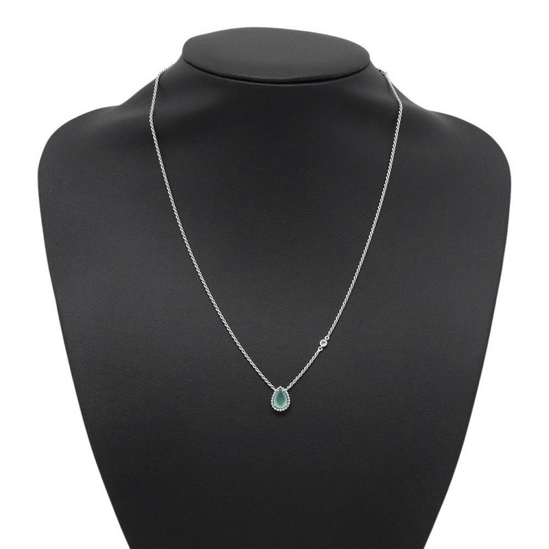 ブシュロン ネックレス セルパンボエム ペンダント エクストラスモール アクアプレーズ 1P 0.78ct/ダイヤ 8P 計0.03ct K18WG JPN00654