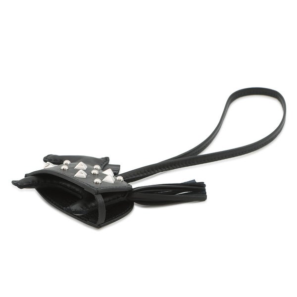 エルメス バッグチャーム ロデオPM ロベオ ロック ブラック/シルバー金具 ラムスキン HERMES チャーム 黒