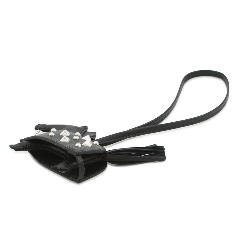 エルメス バッグチャーム ロデオPM ロベオ ロック ブラック/シルバー金具 ラムスキン HERMES チャーム 黒