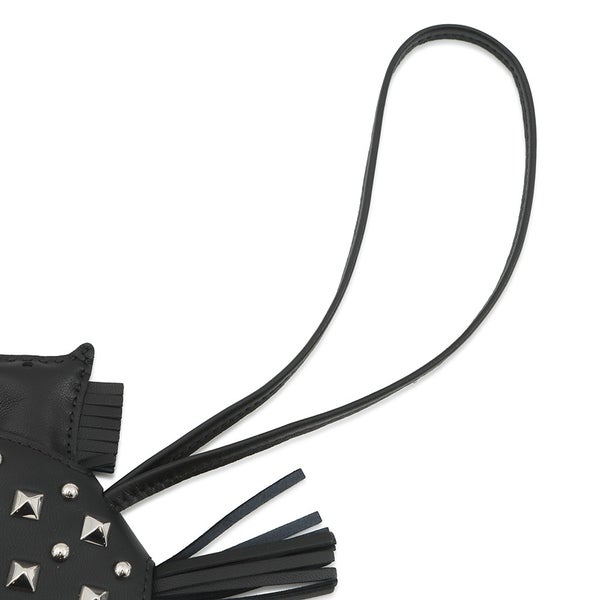 エルメス バッグチャーム ロデオPM ロベオ ロック ブラック/シルバー金具 ラムスキン HERMES チャーム 黒