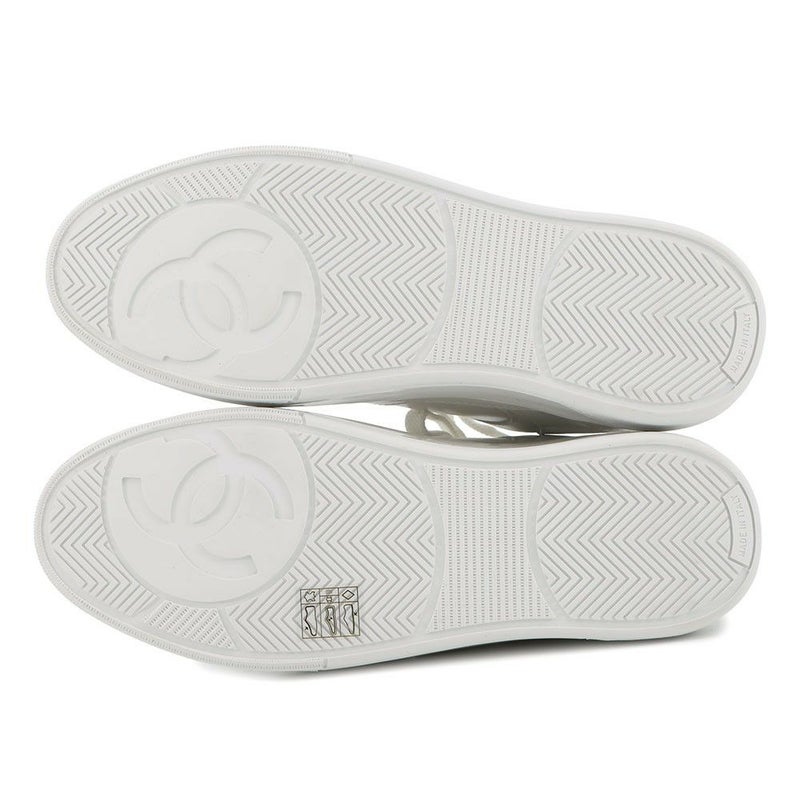 シャネル スニーカー ココマーク レディースサイズ38 カーフスキン G46733 CHANEL 靴 白