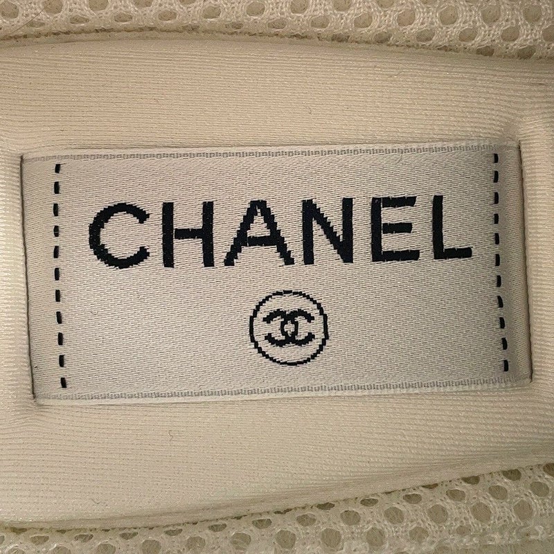 シャネル スニーカー ココマーク レディースサイズ38 カーフスキン G46733 CHANEL 靴 白