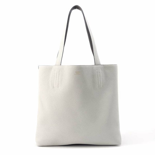 エルメス トートバッグ ドゥブルセンス36 エタン/パールグレー トリヨンクレマンス D刻印