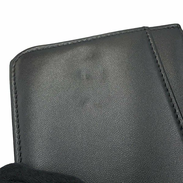 シャネル チェーンウォレット ココマーク フェイクパール カーフレザー CHANEL 黒 財布