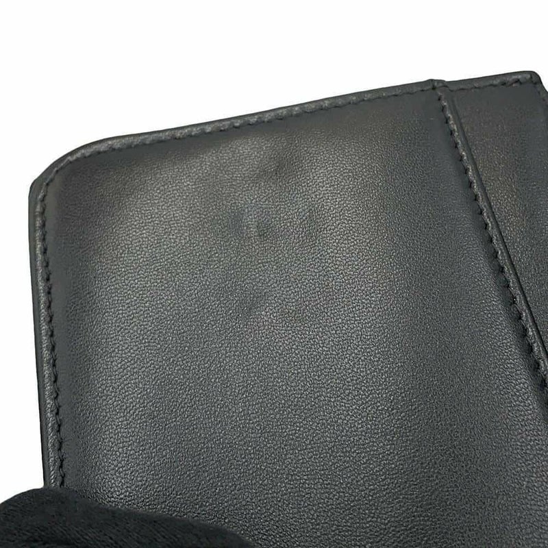 シャネル チェーンウォレット ココマーク フェイクパール カーフレザー CHANEL 黒 財布