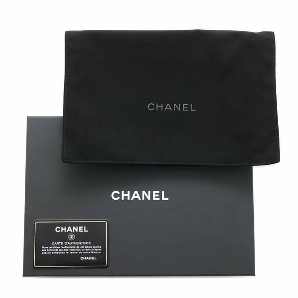 シャネル チェーンウォレット ココマーク フェイクパール カーフレザー CHANEL 黒 財布
