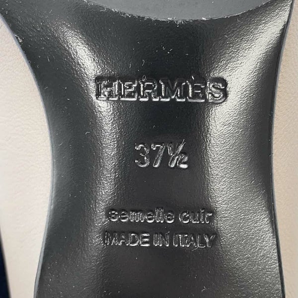 エルメス モカシン ロワイヤル フリンジ レディースサイズ37 1/2 HERMES 靴 ローファー 白