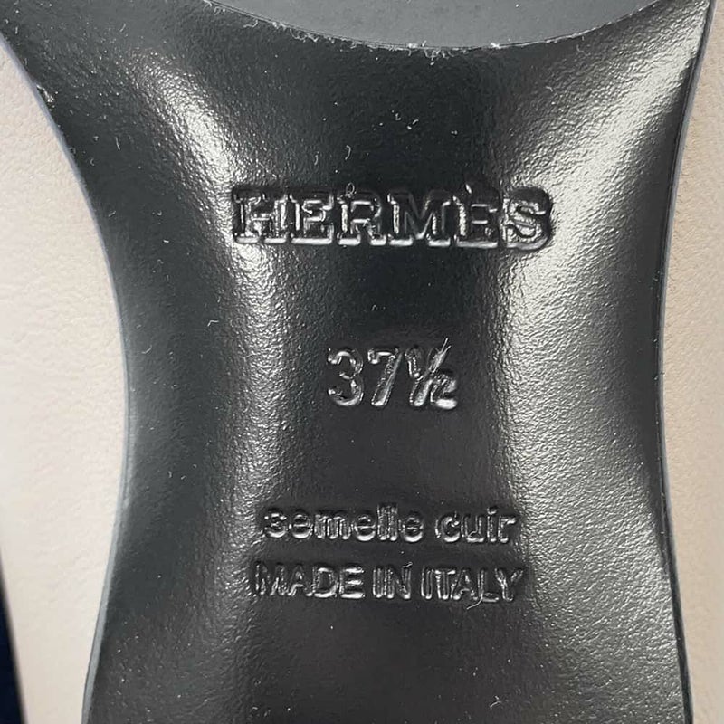 エルメス モカシン ロワイヤル フリンジ レディースサイズ37 1/2 HERMES 靴 ローファー 白