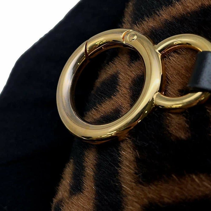 フェンディ バッグチャーム ナノ バゲット ファー 7AR844 FENDI 2wayチェーンショルダーバッグ 黒