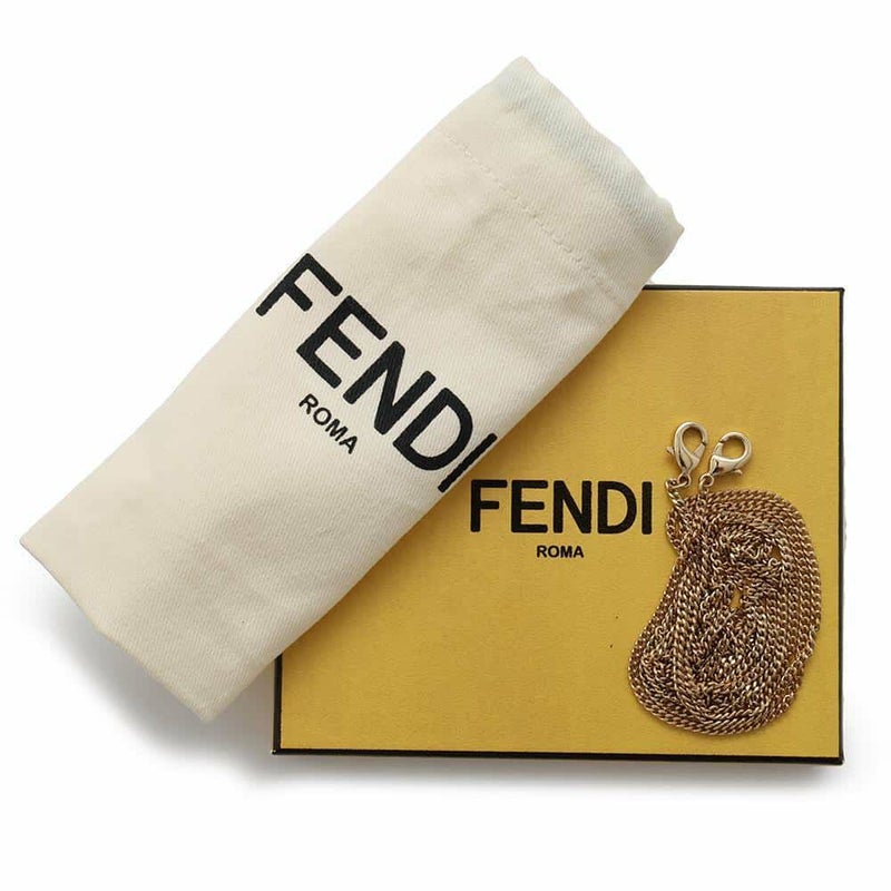 フェンディ バッグチャーム ナノ バゲット ファー 7AR844 FENDI 2wayチェーンショルダーバッグ 黒