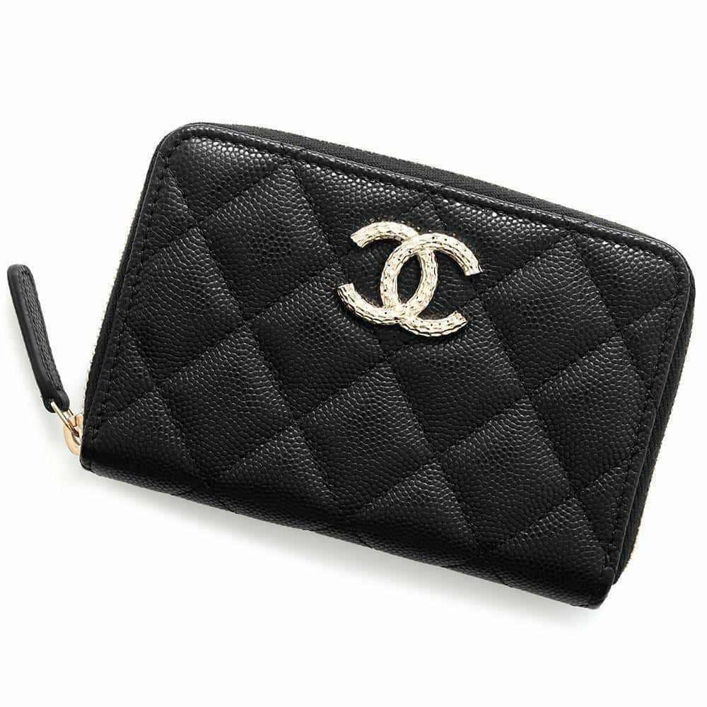 CHANEL財布 Boy chanel スモール フラップ ウォレット - シャイニー グレインド