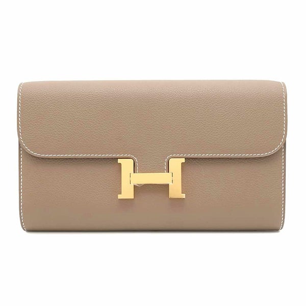 エルメス 長財布 コンスタンス トゥーゴー ロング エトゥープ/ゴールド金具 エバーカラー W刻印