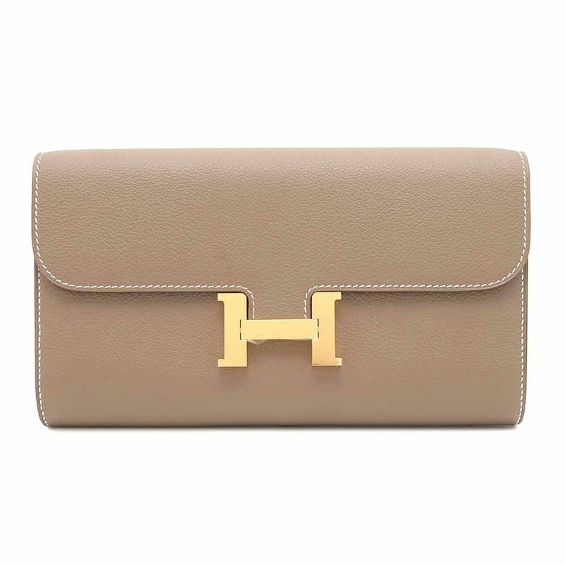エルメス 長財布 コンスタンス トゥーゴー ロング エトゥープ/ゴールド金具 エバーカラー W刻印