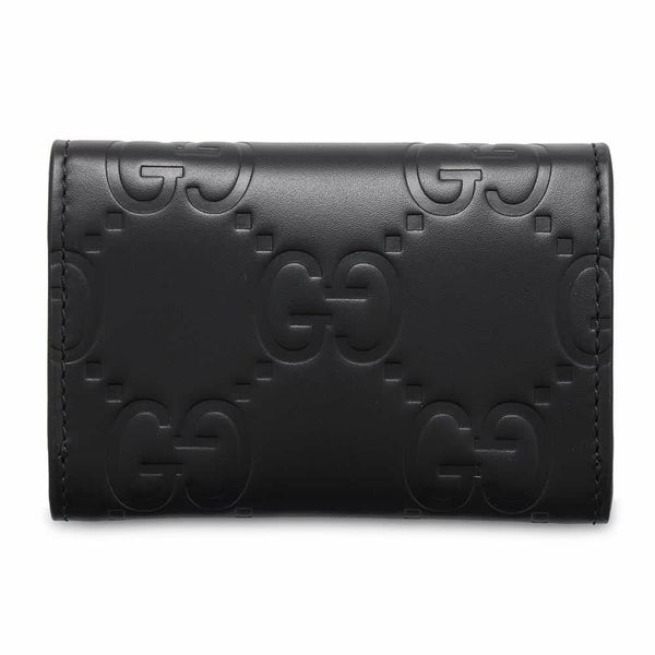 グッチ カードケース GG レザー 772792 GUCCI 財布 パスケース 名刺入れ 黒