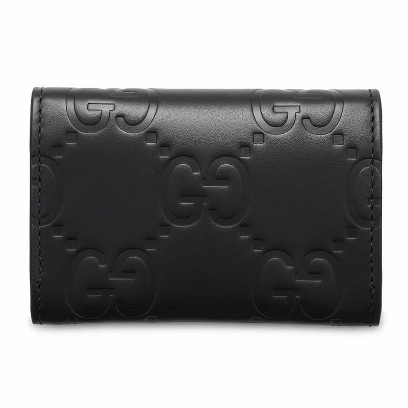 グッチ カードケース GG レザー 772792 GUCCI 財布 パスケース 名刺入れ 黒