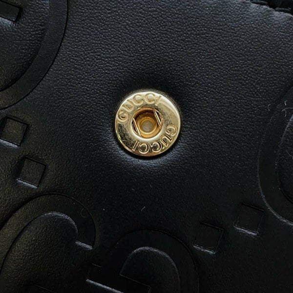 グッチ カードケース GG レザー 772792 GUCCI 財布 パスケース 名刺入れ 黒