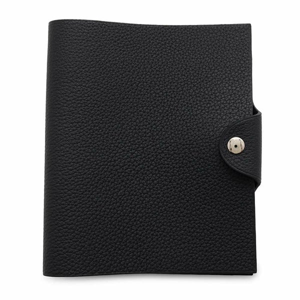 エルメス ノートカバー ユリスPM ブラック/シルバー金具 トゴ B刻印 HERMES カバー 黒