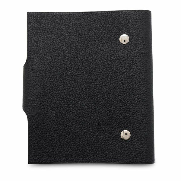 エルメス ノートカバー ユリスPM ブラック/シルバー金具 トゴ B刻印 HERMES カバー 黒