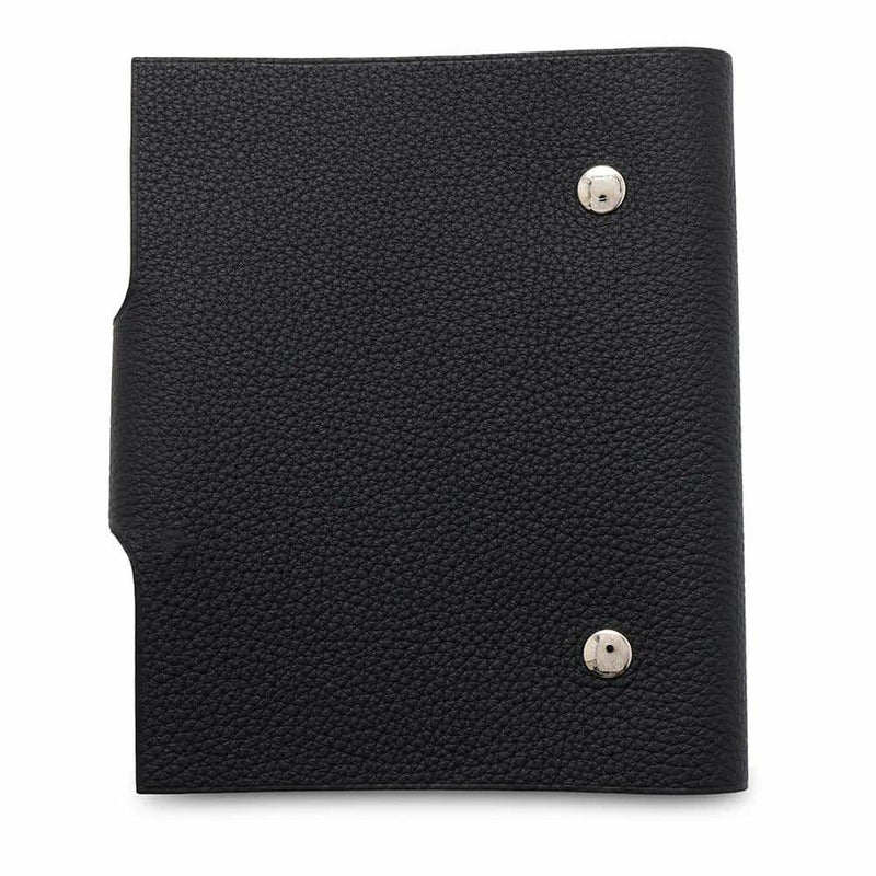 エルメス ノートカバー ユリスPM ブラック/シルバー金具 トゴ B刻印 HERMES カバー 黒