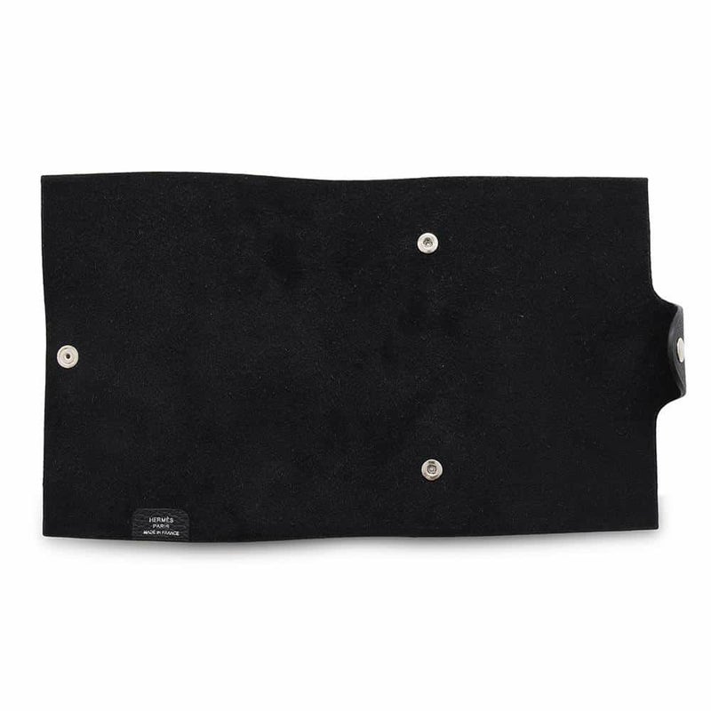 エルメス ノートカバー ユリスPM ブラック/シルバー金具 トゴ B刻印 HERMES カバー 黒