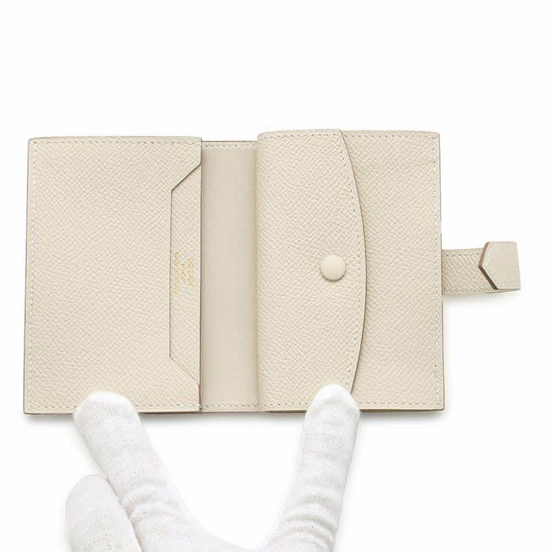 エルメス カードケース ベアン ミニ クレ/ゴールド金具 エプソン W刻印 HERMES 名刺入れ