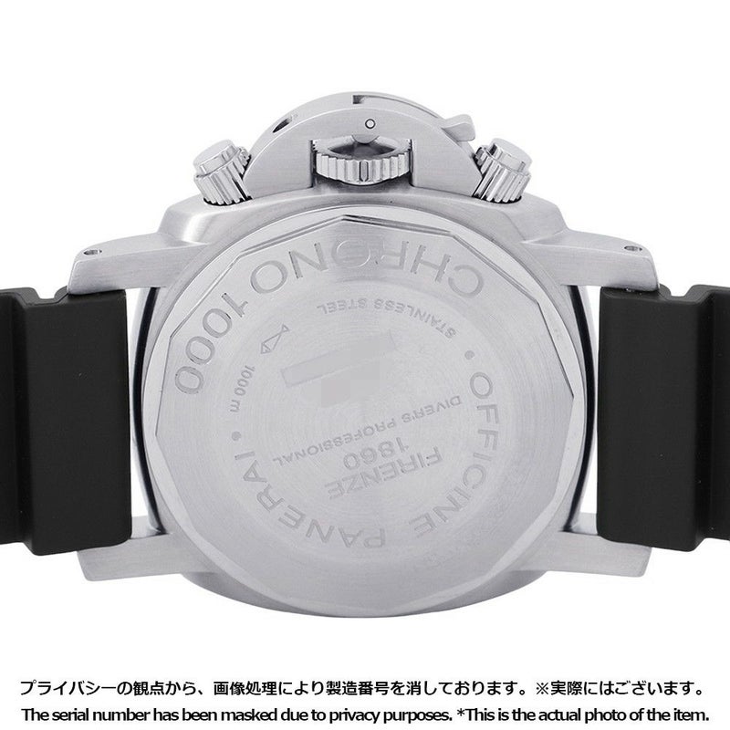 パネライ ルミノール サブマーシブル クロノグラフ 世界限定1000本 PAM00187 PANERAI 腕時計 メンズ 黒文字盤