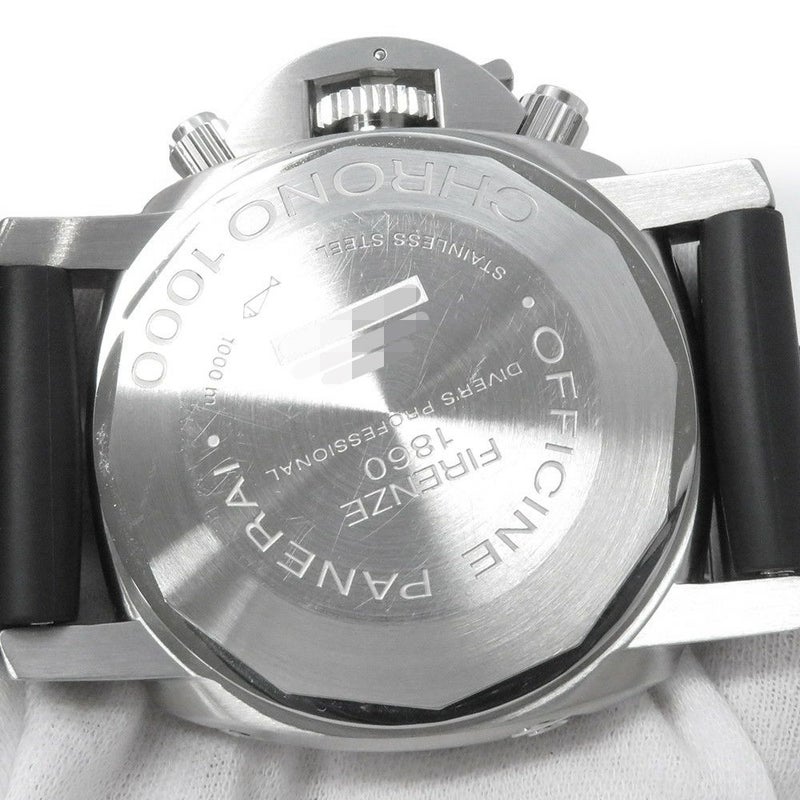 パネライ ルミノール サブマーシブル クロノグラフ 世界限定1000本 PAM00187 PANERAI 腕時計 メンズ 黒文字盤