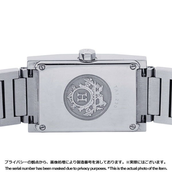 エルメス タンデム TA1.230 タンデム ダイヤベゼル HERMES 腕時計 シルバー文字盤 クォーツ