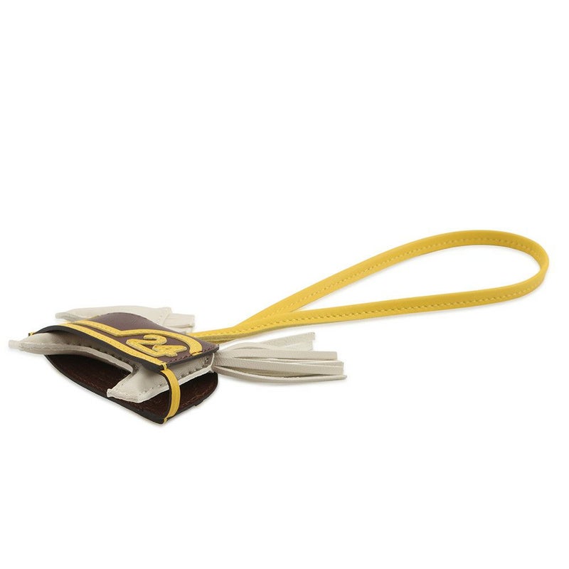 エルメス バッグチャーム ロデオ ロベオ24 PM クレ/テール/ジョーヌナプル ラムスキン K刻印 HERMES チャーム