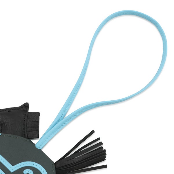 エルメス バッグチャーム ロデオ ロベオ 24 PM ブラック/ヴェールマングローブ/セレスト ラムスキン K刻印 HERMES チャーム