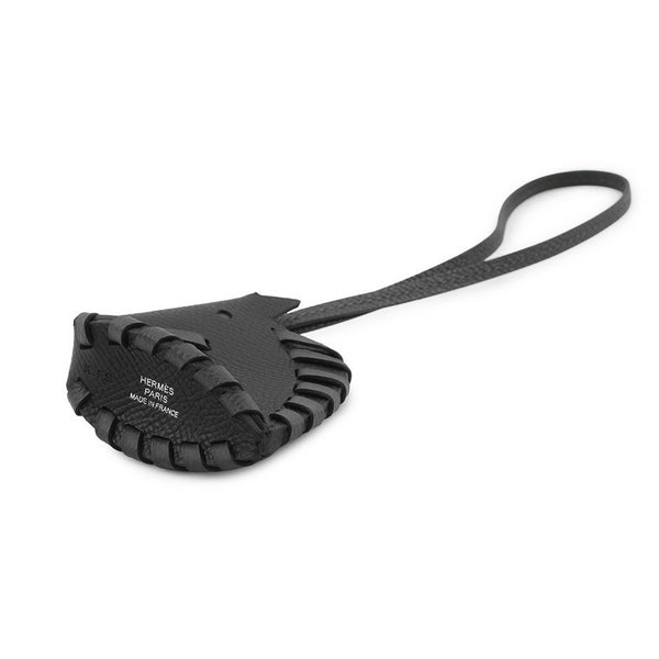 エルメス バッグチャーム シュバル トレッセ ブラック エプソン K刻印 HERMES チャーム 黒