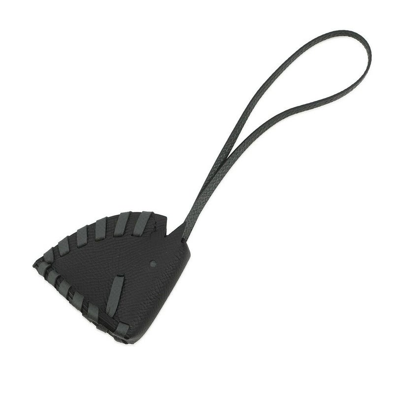 エルメス バッグチャーム シュバル トレッセ ブラック エプソン K刻印 HERMES チャーム 黒