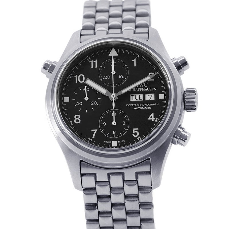 IWC ドッペルクロノグラフ IW371319 腕時計 黒文字盤