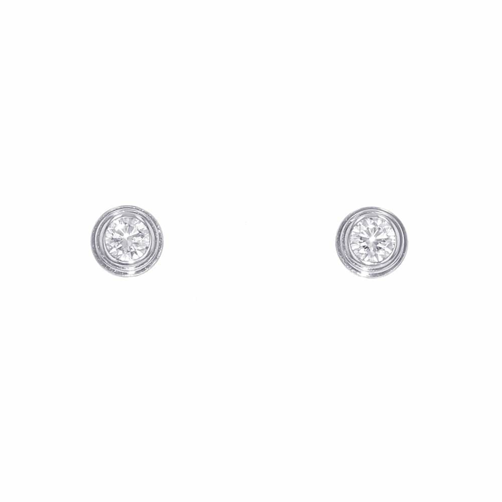 カルティエ ピアス ダムール ダイヤモンド 計0.18ct K18WG B8301407