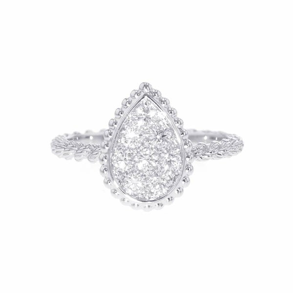 ブシュロン リング セルパンボエム リング スモール ダイヤモンド 8P 計0.32ct K18WGホワイトゴールド サイズ51 指輪 ジュエリー