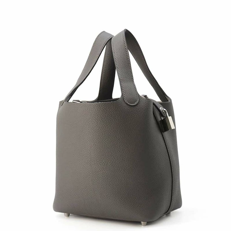 エルメス ハンドバッグ ピコタンロックPM グラファイト/シルバー金具 トリヨンモーリス U刻印