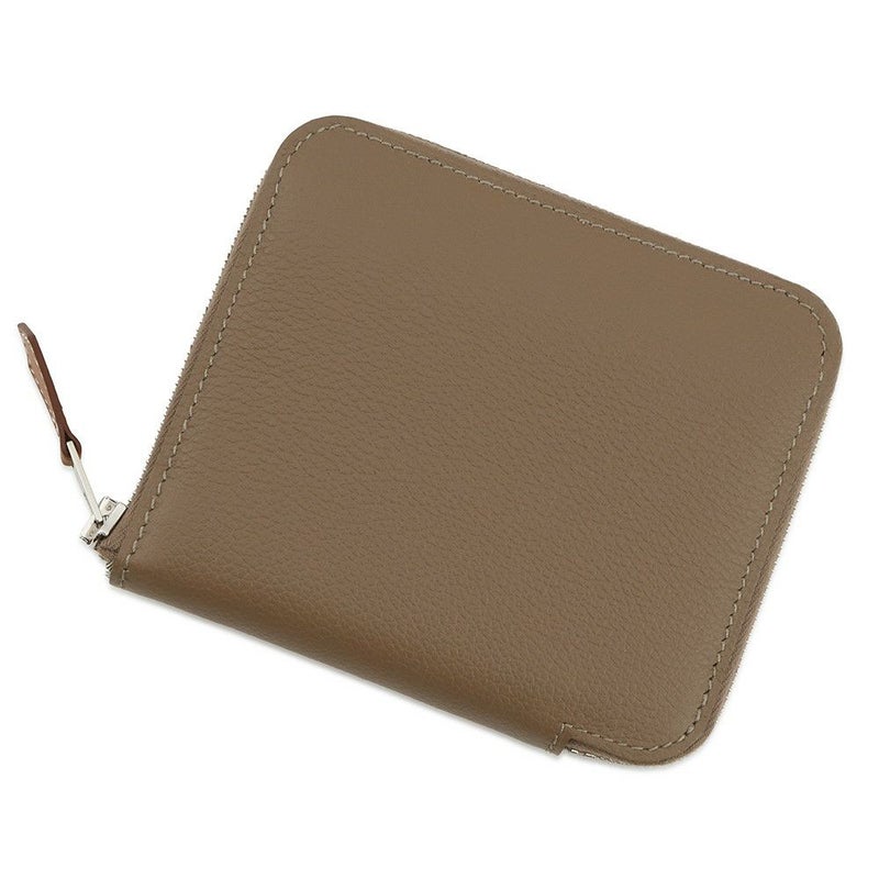 エルメス コインケース アザップコンパクト シルクイン エトゥープ/シルバー金具 エバーカラー W刻印