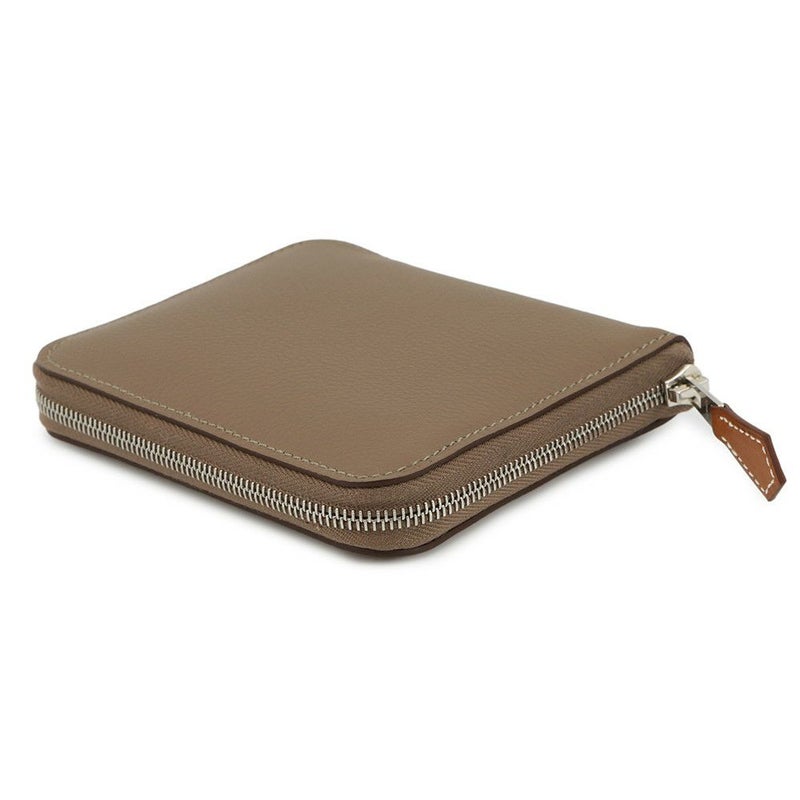 エルメス コインケース アザップコンパクト シルクイン エトゥープ/シルバー金具 エバーカラー W刻印