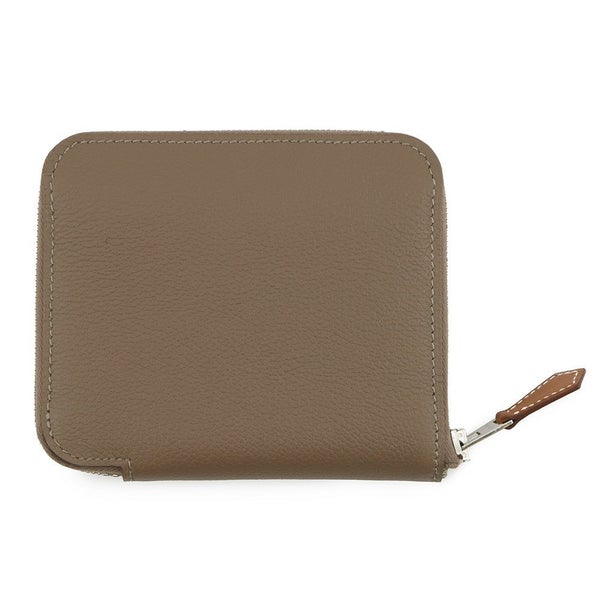 エルメス コインケース アザップコンパクト シルクイン エトゥープ/シルバー金具 エバーカラー W刻印