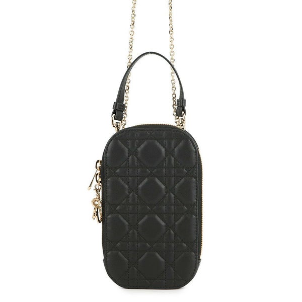 クリスチャン・ディオール スマホケース レディディオール Call'in Dior フォンホルダー カナージュ S0872ONMJ Christian Dior 黒