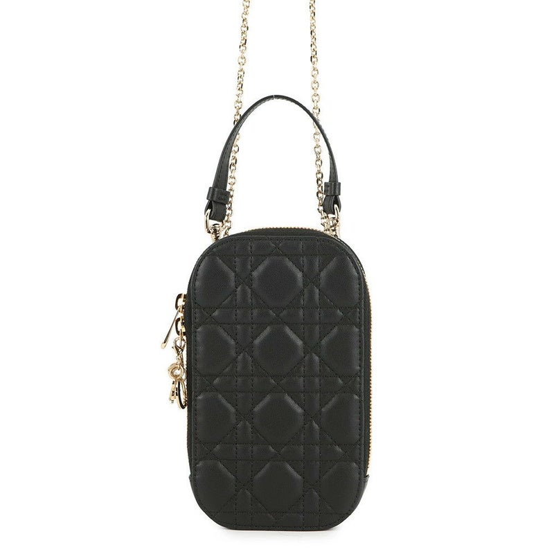 クリスチャン・ディオール スマホケース レディディオール Call'in Dior フォンホルダー カナージュ S0872ONMJ Christian Dior 黒