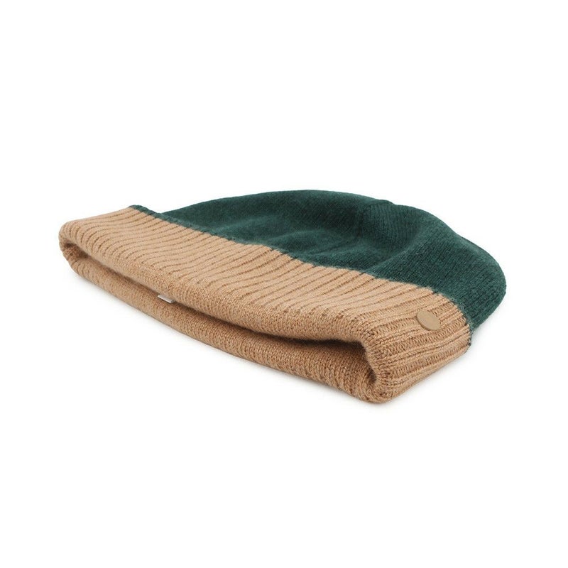 エルメス ニット帽 ヒューゴ バイカラー カシミヤ サイズLHERMES 帽子 メンズ リバーシブル