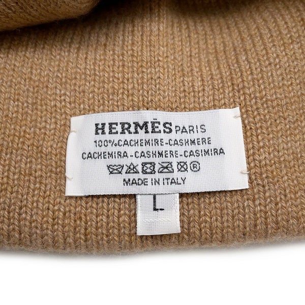 エルメス ニット帽 ヒューゴ バイカラー カシミヤ サイズLHERMES 帽子 メンズ リバーシブル