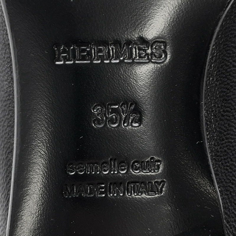 エルメス モカシン ロワイヤル レザー レディースサイズ35 1/2 HERMES 靴 黒
