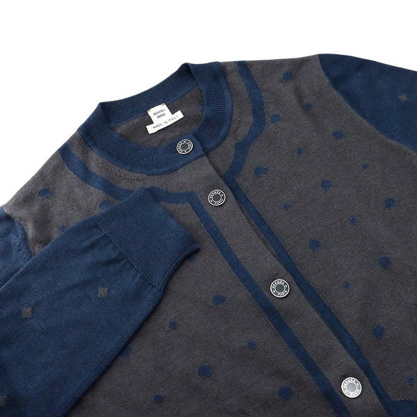 エルメス カーディガン  HARNAIS DE COUR カシミヤ シルク レディースサイズ40 HERMES トップス ニット