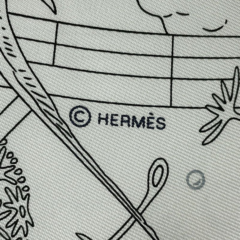 エルメス スカーフ カレ90 エルメス・フラッグシップ Hermes Flagship HERMES シルクスカーフ 2024年春夏 白